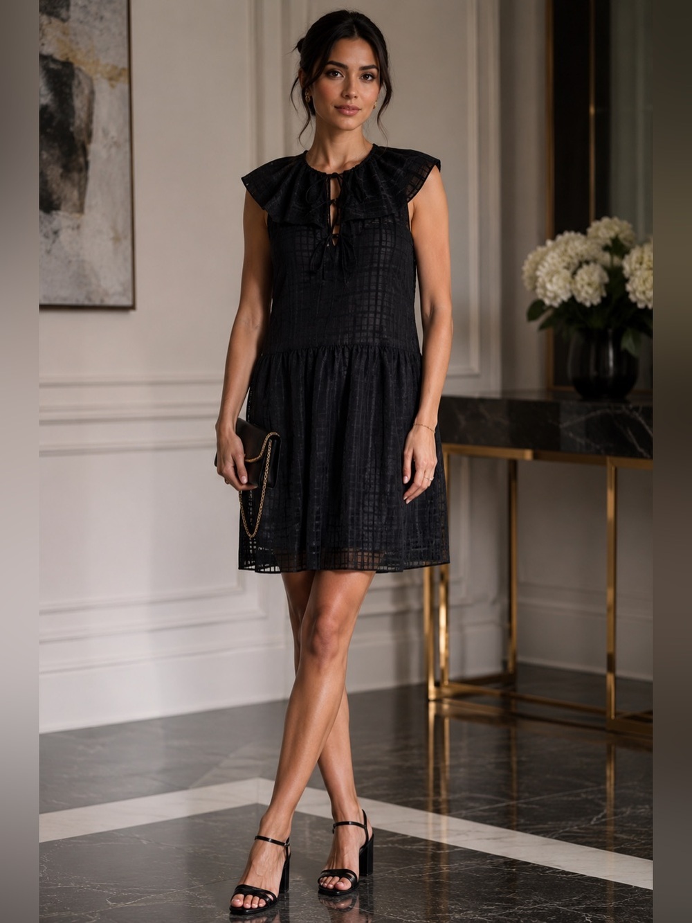 Rebecca Taylor | Check Daybreak Silk Shift Dress - Size XS